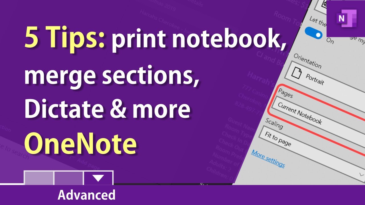 onenote for mac printing